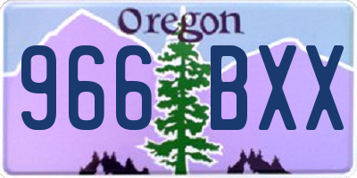 OR license plate 966BXX