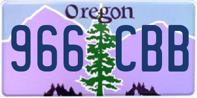 OR license plate 966CBB