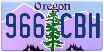 OR license plate 966CBH