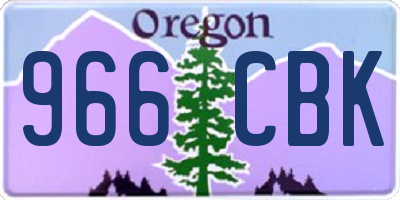 OR license plate 966CBK