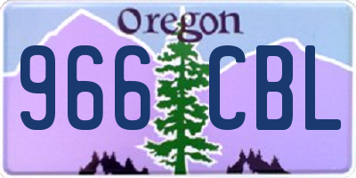 OR license plate 966CBL