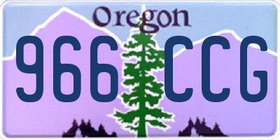 OR license plate 966CCG