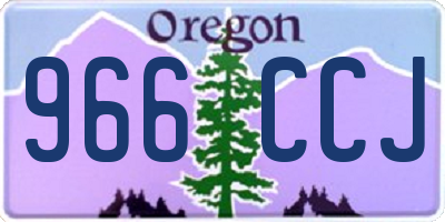 OR license plate 966CCJ