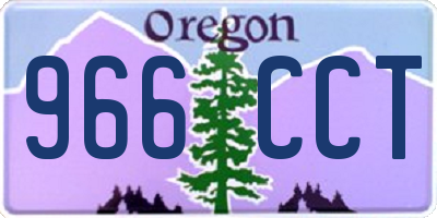 OR license plate 966CCT
