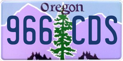 OR license plate 966CDS