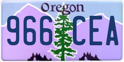 OR license plate 966CEA