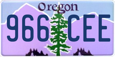 OR license plate 966CEE