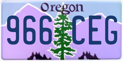 OR license plate 966CEG
