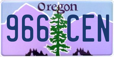 OR license plate 966CEN