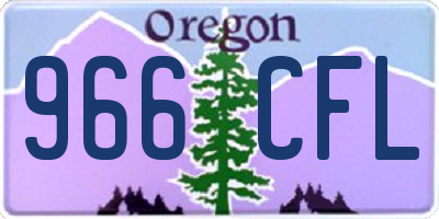 OR license plate 966CFL
