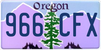 OR license plate 966CFX