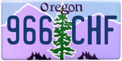 OR license plate 966CHF