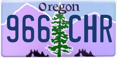 OR license plate 966CHR