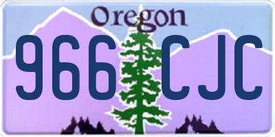 OR license plate 966CJC