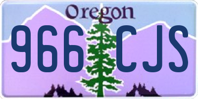 OR license plate 966CJS