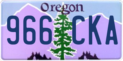 OR license plate 966CKA