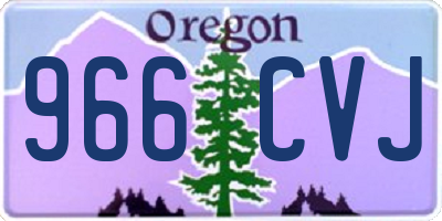 OR license plate 966CVJ