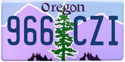 OR license plate 966CZI