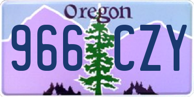 OR license plate 966CZY