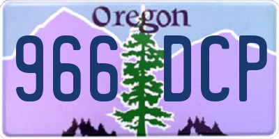 OR license plate 966DCP