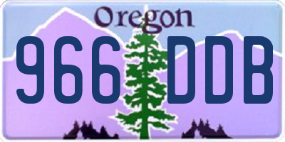 OR license plate 966DDB