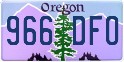 OR license plate 966DFO