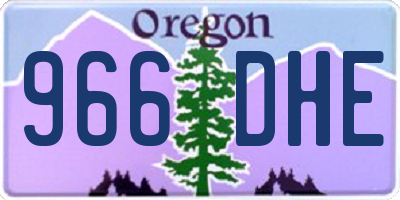 OR license plate 966DHE