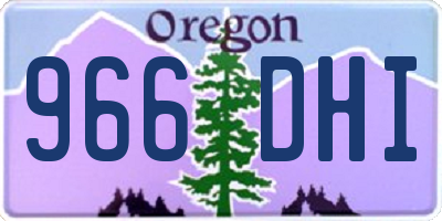 OR license plate 966DHI
