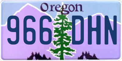 OR license plate 966DHN