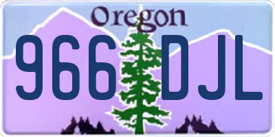 OR license plate 966DJL