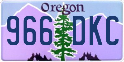 OR license plate 966DKC