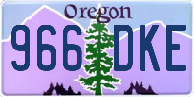 OR license plate 966DKE
