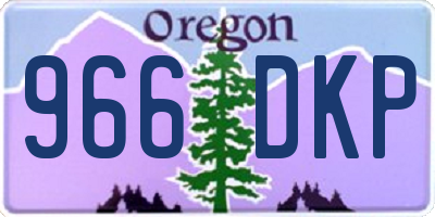 OR license plate 966DKP
