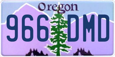 OR license plate 966DMD
