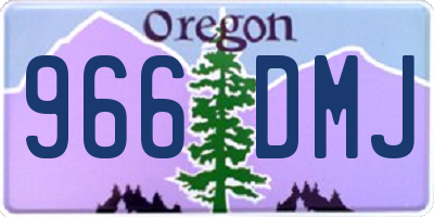 OR license plate 966DMJ