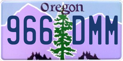 OR license plate 966DMM