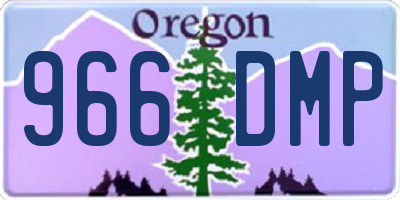 OR license plate 966DMP