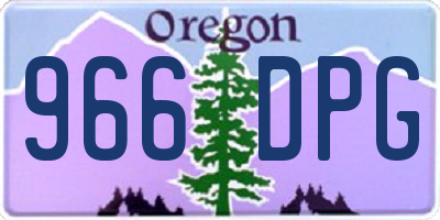 OR license plate 966DPG