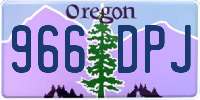OR license plate 966DPJ