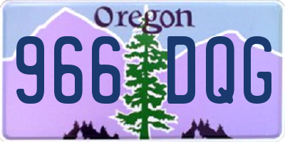 OR license plate 966DQG