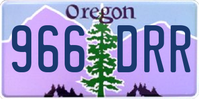 OR license plate 966DRR