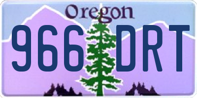 OR license plate 966DRT