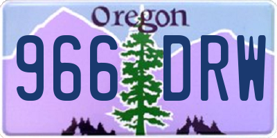 OR license plate 966DRW