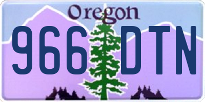 OR license plate 966DTN