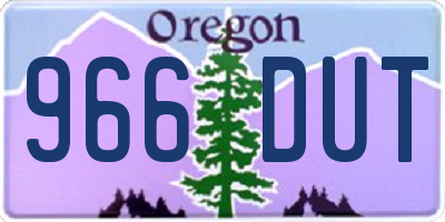 OR license plate 966DUT