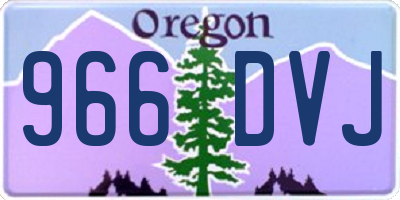 OR license plate 966DVJ