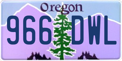 OR license plate 966DWL