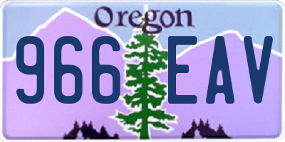 OR license plate 966EAV
