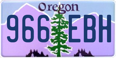 OR license plate 966EBH