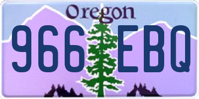 OR license plate 966EBQ